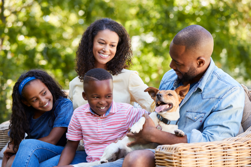 Family with Dog